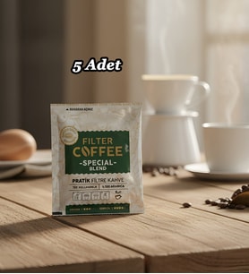 Pratik Tek Kullanımlık Filtre Kahve %100 Arabica Pratik Filtre Kahve - Special Blend Tek Kullanımlık Hazır Poşet 6g - Hızlı Kahve Keyfi