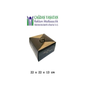 Mini Yaş Pasta Turta Kutusu 100 Adet - 079