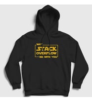 Presmono Unisex Kırmızı Stack Overflow Developer Yazılımcı Kapüşonlu Sweatshirt 340847tt (Siyah)