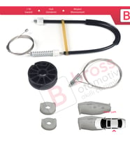 Renault Megane MK1 1996-2003 Cabrio Convertible 7700848450 İçin Elektrikli Arka Sol Cam Kriko Seti