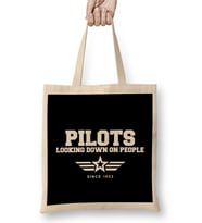 Funny Pilots Looking Down On People Since 1903 Pun Bez Çanta Uzun Saplı
