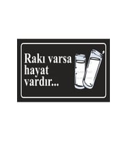 Sofrası İçki Masası Sözleri Alkol Dekorasyon Tablo Retro Ahşap Poster