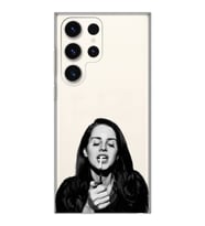 Samsung Galaxy S24 ULTRA Uyumlu Lana Del Rey Desenli Şeffaf Telefon Kılıfı