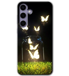 Galaxy S24 Plus Kılıf HD Desen Baskılı Kılıf - Işıklı Kelebekler