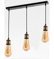 RİOLİGHT RETRO SIRALI MASA ÜSTÜ  SARKIT UZUNLUK: 60 CM (Siyah)