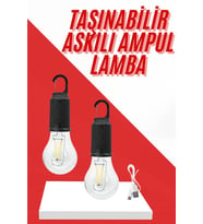 Northcity Retro Şarjlı Aydınlatma Ampul Tasarımlı Ambians Işık Askılı Kamp Lambası - Type-C Şarjlı