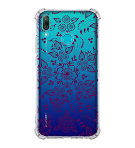 Huawei Y9 2019  Köşe Korumalı Antişok Kapak Nostalji Desen Tasarımlı Şeffaf  Kılıf