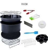 Yui,Xiaomi,Philips,Tefal,Kumtel Uyumlu 4.5 Litre Hava Fritözü 12'li Yedek Parça Seti