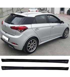 Hyundai i20 Sport Yan Marşpiyel Seti Plastik 2 Adet Mat Siyah 2014 2015 2016 2017 2018 karlık+ek+bodykit