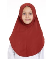 Kiremit Pratik Hazır Geçmeli Genç Tesettür Bone Sandy Kumaş Düz Hijab 2312_05