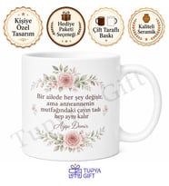 Anneanne İçin Mesajlı Hediyelik Baskılı Kupa Bardak Aile Hediyesi