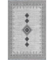 Eliana Home Baskılı, Yıkanabilir Kaymaz Taban Salon Halısı LNA0046-SD1106 100x150 cm (Gri)