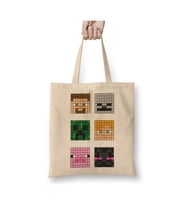 Minecraft Famous Characters Beyaz Bez Çanta Uzun Saplı Alışveriş Çantası Plaj Çantası
