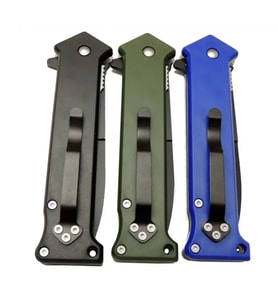 4352 Mavi Bas - Çek Kamp Çakı 20cm- Otomatik, Kemerlikli