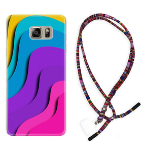 Samsung S7 Edge S20 Fe Plus Ultra S21 S22 Kılıf Boyun Asklı Rasta Silikon Renk Cümbüşü 1631