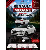 Renault Megane 2 Sedan 2004 - 2009 Araca Özel 3D Bagaj Havuzu