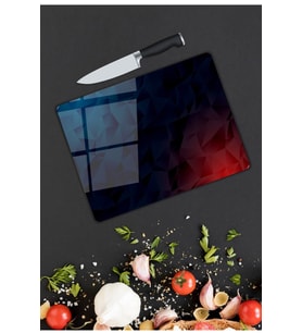 Siyah Cam Kesme  ve Sunum Tahtası 25 cm x 35 cm