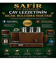 3 GÖZLÜ BAKIR ÇAY KAZANI ELEKTRİK + TÜPLÜ BAKIR ÇAY SEMAVERİ LPG’Lİ YILDIZ MODEL BAKIR ÇAY OCAĞI KAZANI VİP PLUS