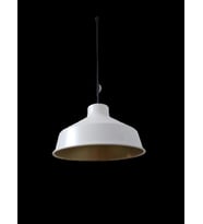 Retro Metal Beyaz içi Gold Dekoratif Tekli Sarkıt Avize Çap:30 cm