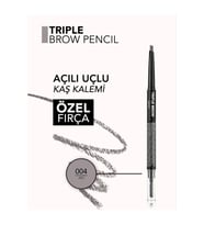 Triple Brow 3'ü 1 Arada Kremsi Dokulu Kaş Makyaj Kalemi (Gri)