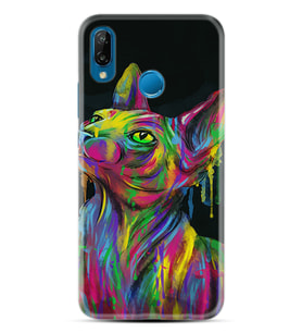 Huawei P20 Lite Mate 10 20 Lite Pro P40 Lite KılıfDesemli Silikon Color Cat 1754
