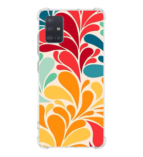 PrintiFy Samsung Galaxy A51 Uyumlu Retro Color 5 Baskılı Şeffaf Köşe Korumalı Antişok Kılıf