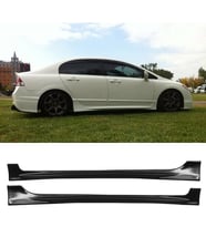 Honda Civic FD6 Mugen Yan Marşpiyel Seti Mat Siyah Plastik 2 Adet 2006 2007 2008 2009 2010 2011