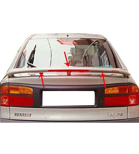 Renault Laguna Uyumlu 1 Spoiler Bagaj Yüksek (Işıklı) Fiber 1996-2002