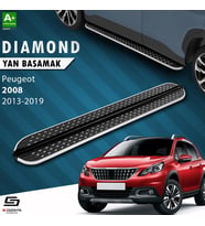 S-Dizayn Peugeot 2008 Diamond Krom Yan Basamak 173 Cm 2013-2019