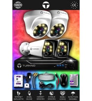 TURKNO 4 Kameralı Karie 2 İç Kamera Set 500 GB HDD Full HD Renkli Gece Görüşlü Güvenlik Kamerası Sistemi