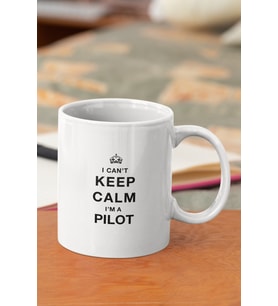 Pilot I Can't Keep Calm I'm Pilot Hediyelik Baskılı Kupa Bardak