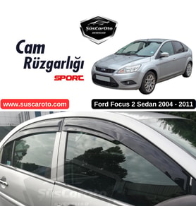 Ford Focus 2 - 2.5 Sedan 2004-2011 Uyumlu Mugen Cam Rüzgarlığı Seti Piano Black 4'lü İthal