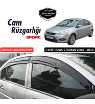 Ford Focus 2 - 2.5 Sedan 2004-2011 Uyumlu Mugen Cam Rüzgarlığı Seti Piano Black 4'lü İthal