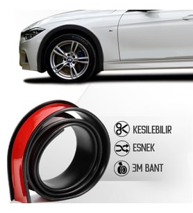 Üniversal Elastik Çamurluk Dodik Seti Poliüretan Çamurluk Kaplaması 45 mm x 5 metre Montaj Setli