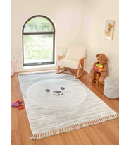 Bercario Kids 9274 Aslanlı Hayvan Figürlü Dokuma Çocuk Odası Yumuşak Bebek Odası Halısı