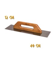 İzmir Fırça Ahşap Saplı Seramik Malası Üçgen Diş - 40 cm.
