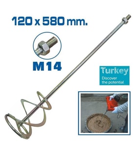 Th14343 Boya Alçı Harç Karıştırıcı Uç 120X580 Mm