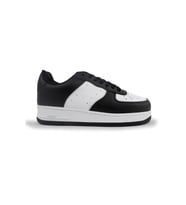 Cool Pekin Unisex Sneaker Spor Ayakkabı (Siyah - Beyaz)