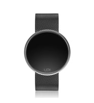 UPWATCH ROUND STEEL SILVER&BLACK TWO TONE