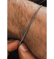 Erkek Gümüş Bileklik - 2mm Tilki Kuyruğu Model Gümüş Bileklik