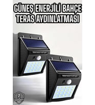 Solar Güneş Panelli Sensörlü Lamba Tasarruflu