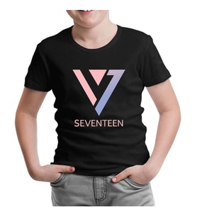 Seventeen - Logo Üçgen Siyah Çocuk Tshirt