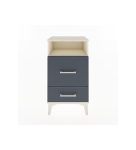 Arges Komodin Tek Raflı 2 Çekmeceli 44x30x80 Aytaşı-Antrasit