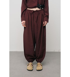 Kadın Lyocell Luxe İpeksi Dokulu Jogger Pantolon (Bordo)