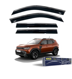 Renault Duster Kromlu Cam Rüzgarlığı Niken 2024+  Sonrası Uyumlu (Siyah)
