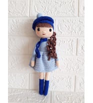 Mavi Güz Bebek Amigurumi Organik Oyuncak
