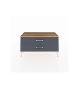 Arges Şifonyer 2 Çekmeceli 88x30x48 Çam-Antrasit
