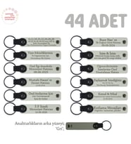 Anneler Günü Hatırası Olarak İsimli Anahtarlık 44’lü Set, Özel Kutlamalar İçin, Beyaz & Gri