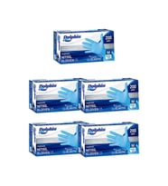 Dolphin Tek Kullanımlık Lateks Mavi Pudrasız Nitril Muayne Eldiveni Medium Orta Boy - 100'lü 5 Paket