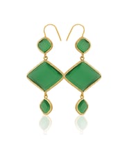 Kadir Jewellery 22 Ayar Altın Kaplama Kadın Sallantılı Küpe -El İşçiliği Ve Hipoalerjenik Küpe